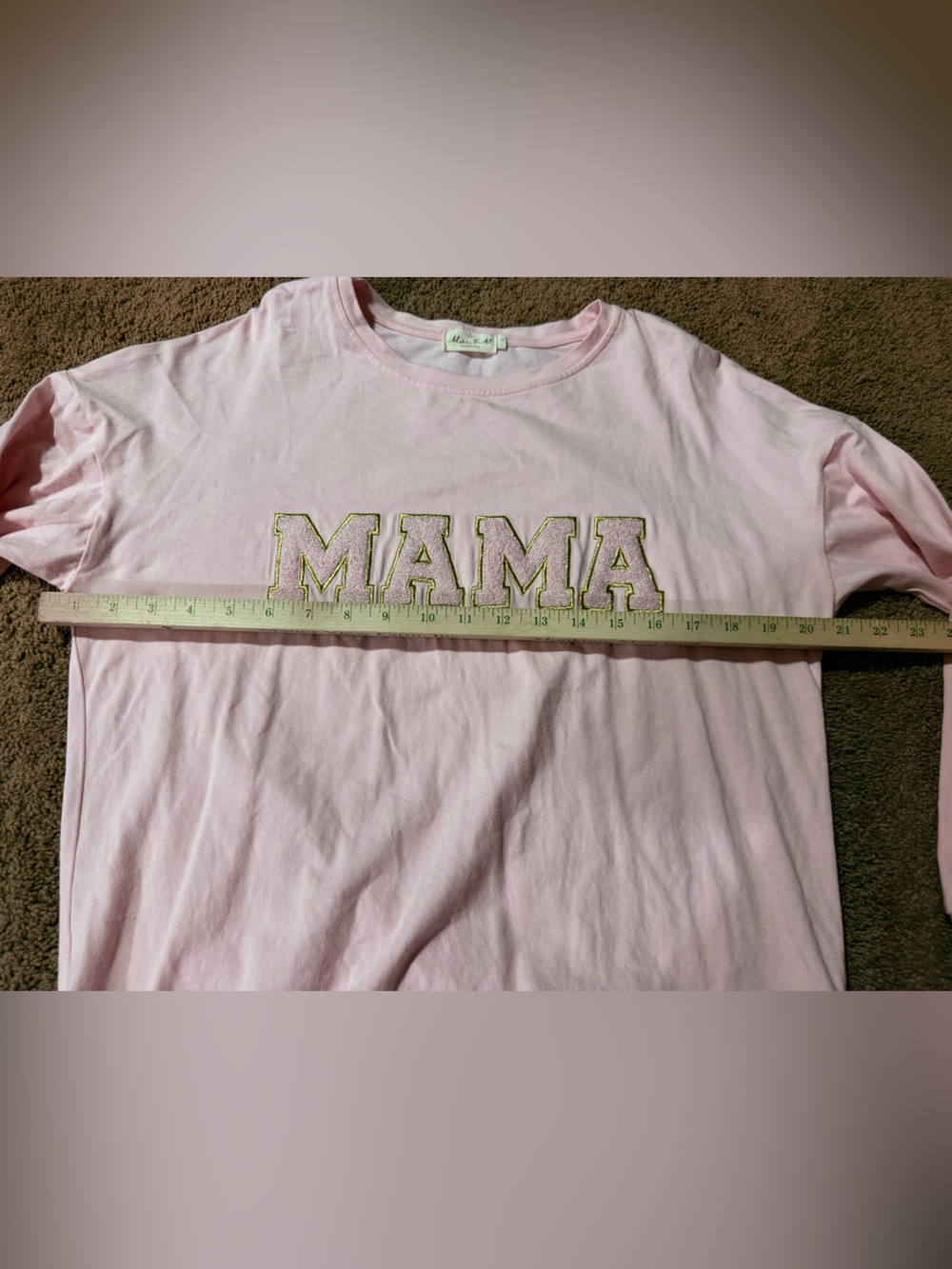 Marie Nicole “Mama” Collegiate Style Long Sleeve Top - Picture 5 of 5